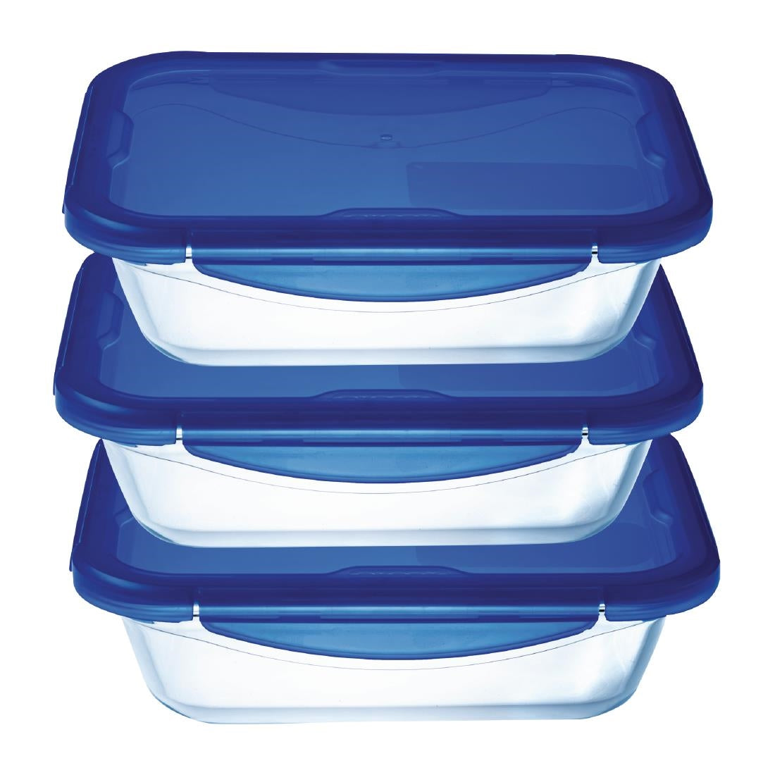 FS361 Pyrex Batch Cooking Cook & Go Food Storage Glass Containers Set of 3 0.8 ml JD Catering Equipment Solutions Ltd