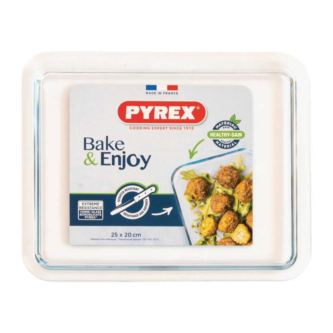 FS362 Pyrex Cook & Care Glass Tray 25 x 20cm JD Catering Equipment Solutions Ltd