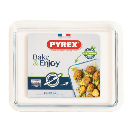 FS362 Pyrex Cook & Care Glass Tray 25 x 20cm JD Catering Equipment Solutions Ltd