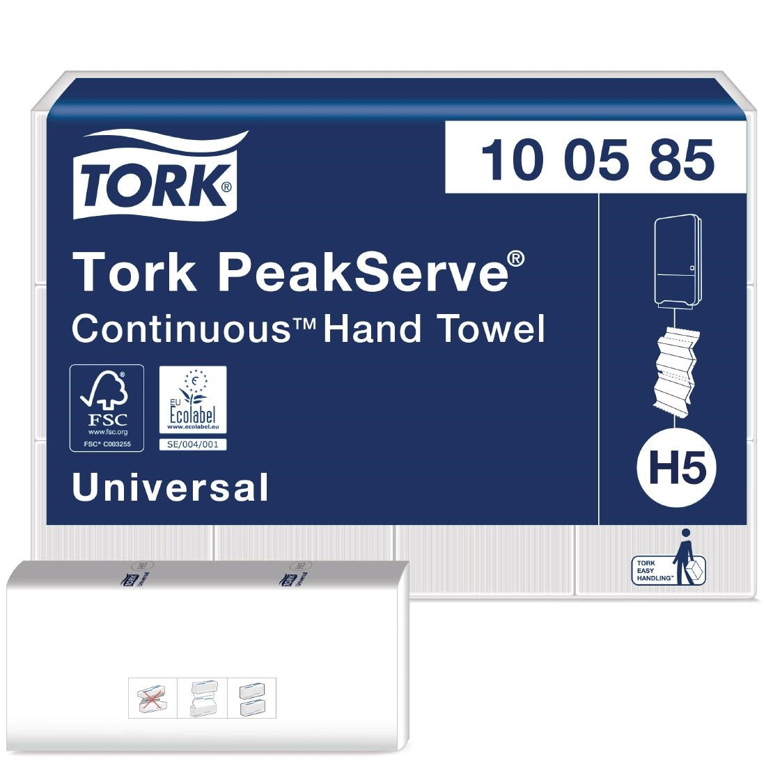 FS370 Tork PeakServe Continuous 1-Ply Hand Towels White (Pack of 12 x 410) JD Catering Equipment Solutions Ltd