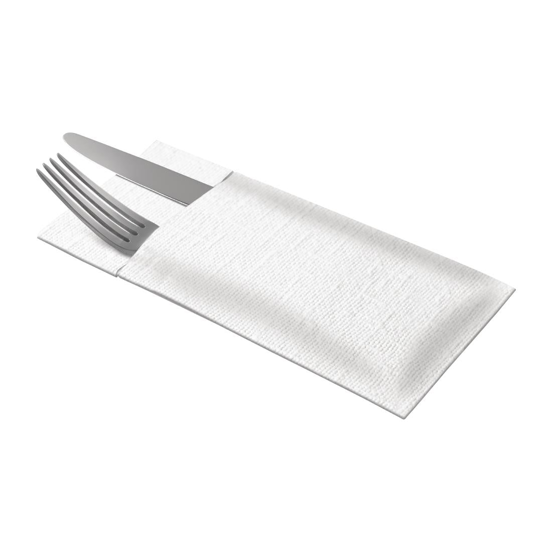 FS375 Tork Premium LinStyle Cutlery Napkins White (Pack of 12 x 50) JD Catering Equipment Solutions Ltd