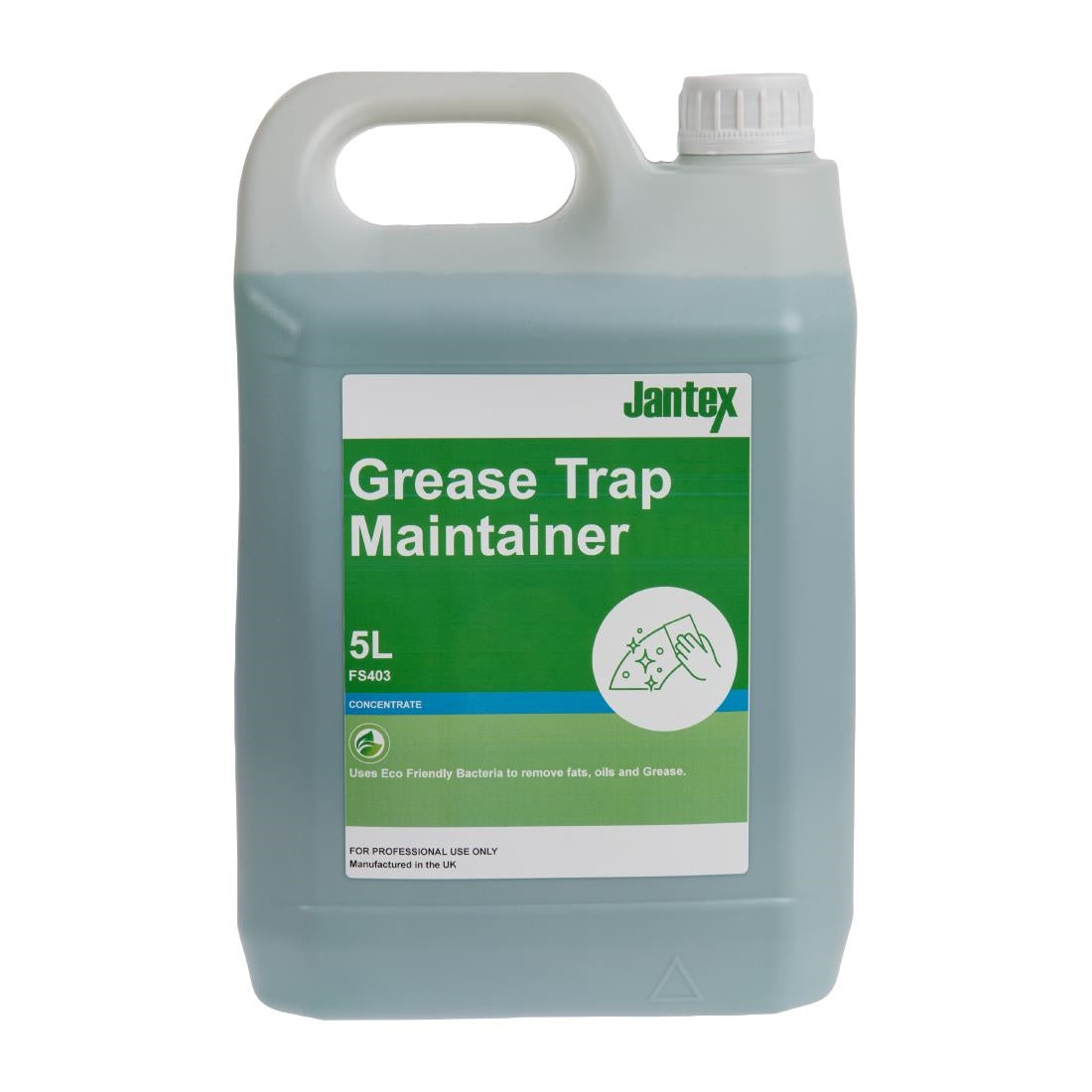 FS403 Jantex Green Grease Trap Maintainer Concentrate 5Ltr JD Catering Equipment Solutions Ltd