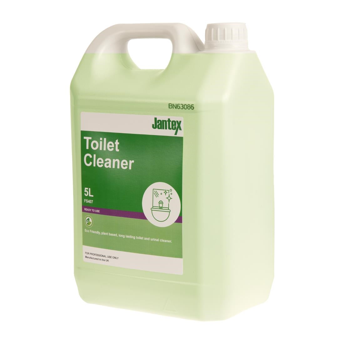 FS407 Jantex Green Toilet Cleaner Ready To Use 5Ltr JD Catering Equipment Solutions Ltd