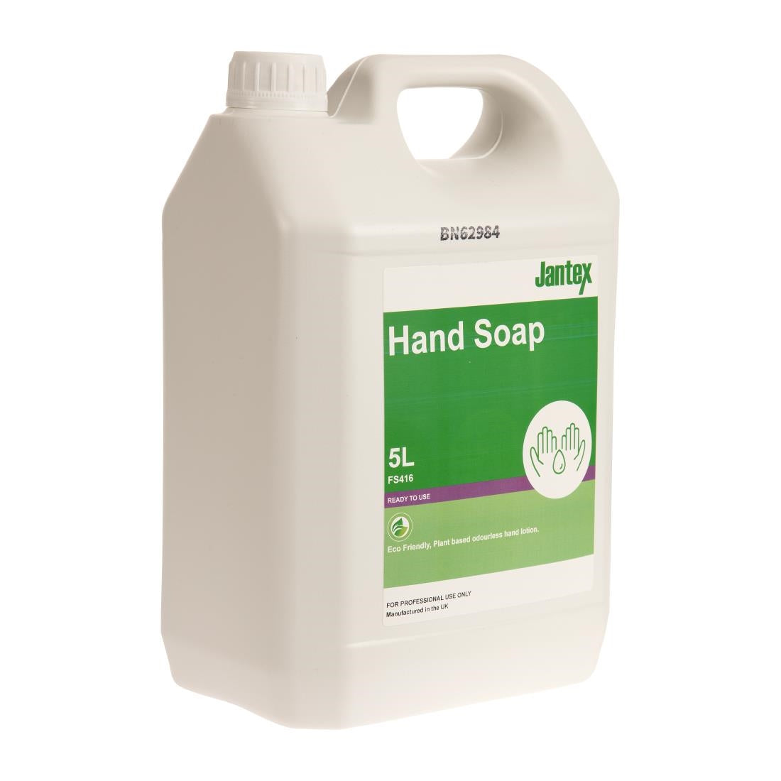 FS416 Jantex Green Hand Soap Lotion Ready To Use 5Ltr JD Catering Equipment Solutions Ltd