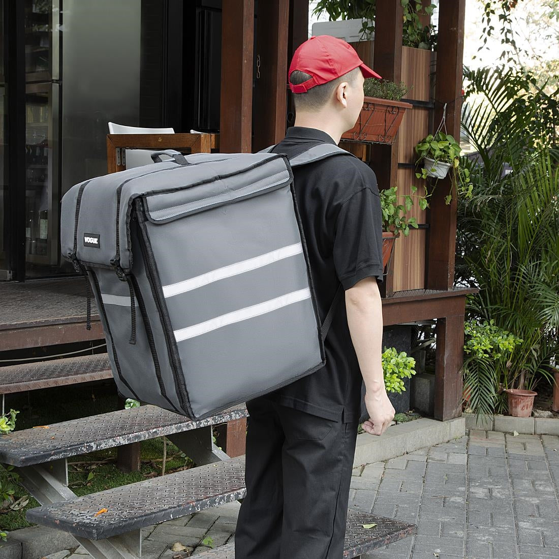 FS437 Vogue Insulated Delivery Back Pack Grey 550x400x400mm JD Catering Equipment Solutions Ltd