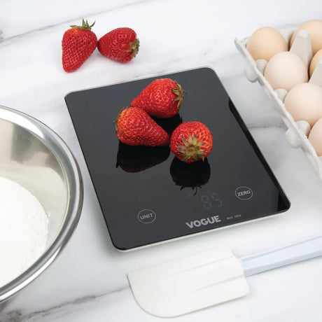 FS488 Vogue Digital Black Rectangular Scale 10kg - JD Catering Equipment Solutions Ltd