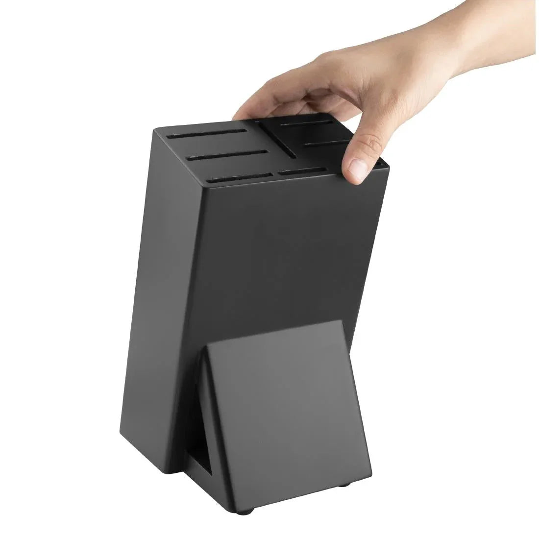 FS662 Vogue Tsuki Black Wooden Knife Block - JD Catering Equipment Solutions Ltd