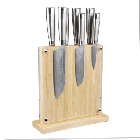FS663 Vogue Wood Acrylic Magnetic Knife Block - JD Catering Equipment Solutions Ltd