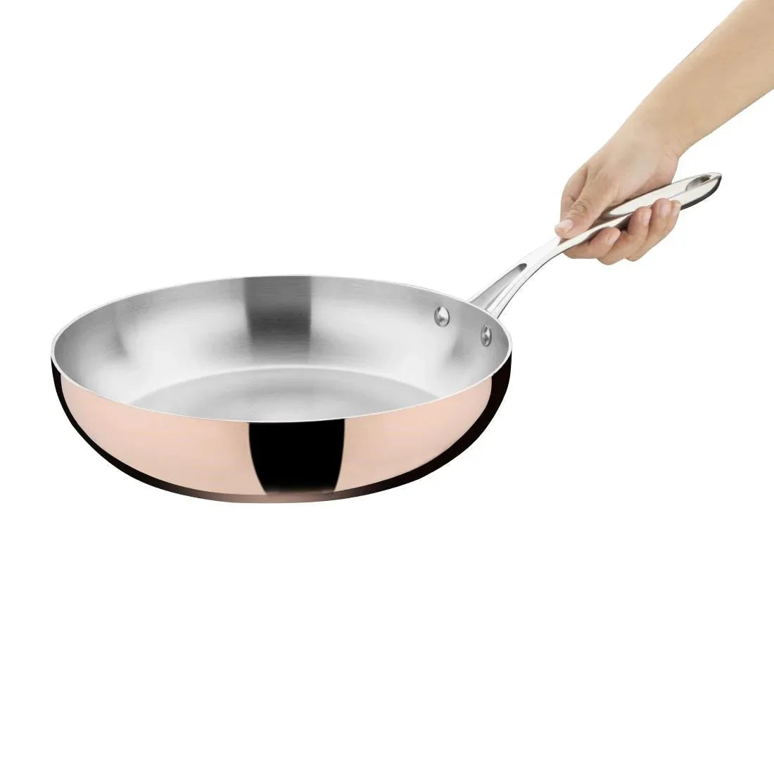 FS669 Vogue Induction Tri-Wall Copper Fry Pan - 280x60mm - JD Catering Equipment Solutions Ltd