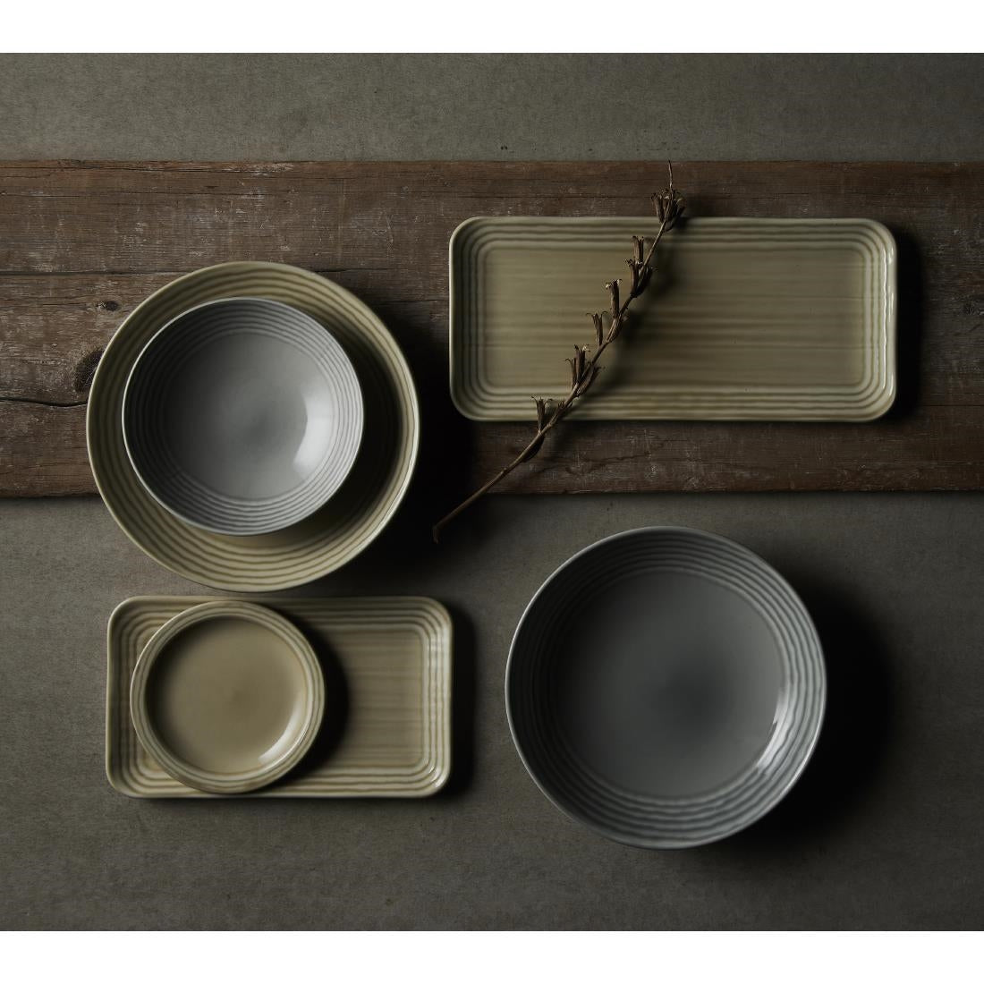FS810 Dudson Harvest Norse Linen Organic Rect Plate 269x160mm (Pack of 12) JD Catering Equipment Solutions Ltd