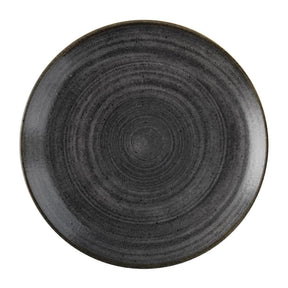 FS837 Churchill Stonecast Raw Evolve Coupe Plate Black 260mm (Pack of 12) - JD Catering Equipment Solutions Ltd