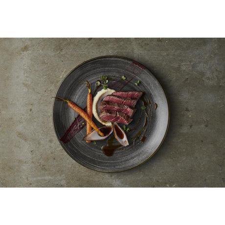 FS837 Churchill Stonecast Raw Evolve Coupe Plate Black 260mm (Pack of 12) - JD Catering Equipment Solutions Ltd