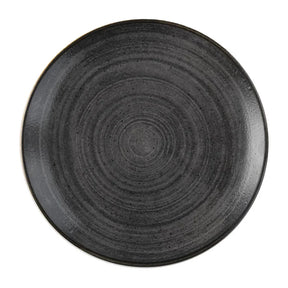 FS838 Churchill Stonecast Raw Evolve Coupe Plate Black 219mm (Pack of 12) - JD Catering Equipment Solutions Ltd