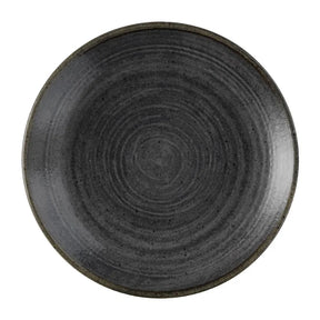 FS839 Churchill Stonecast Raw Evolve Coupe Plate Black 165mm (Pack of 12) - JD Catering Equipment Solutions Ltd