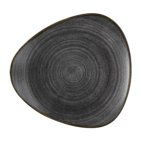 FS842 Churchill Stonecast Raw Lotus Plate Black 254mm (Pack of 12) - JD Catering Equipment Solutions Ltd