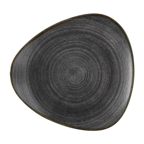 FS843 Churchill Stonecast Raw Lotus Plate Black 229mm (Pack of 12) JD Catering Equipment Solutions Ltd