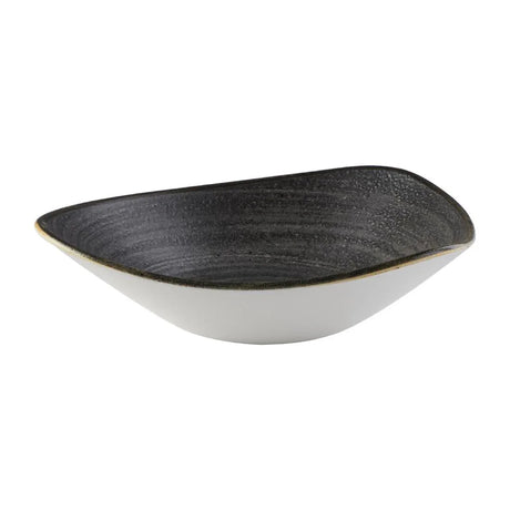 FS844 Churchill Stonecast Raw Lotus Bowl Black 229mm (Pack of 12) - JD Catering Equipment Solutions Ltd