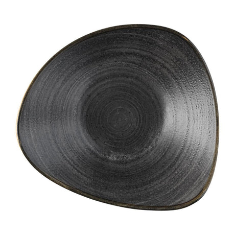 FS844 Churchill Stonecast Raw Lotus Bowl Black 229mm (Pack of 12) JD Catering Equipment Solutions Ltd
