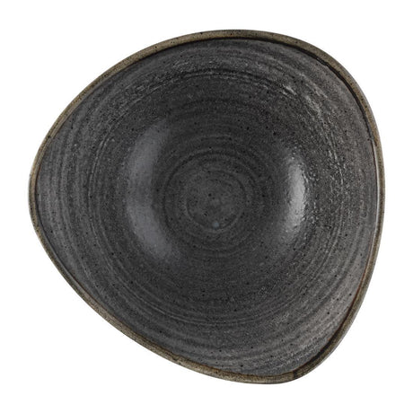 FS845 Churchill Stonecast Raw Lotus Bowl Black 178mm (Pack of 12) - JD Catering Equipment Solutions Ltd