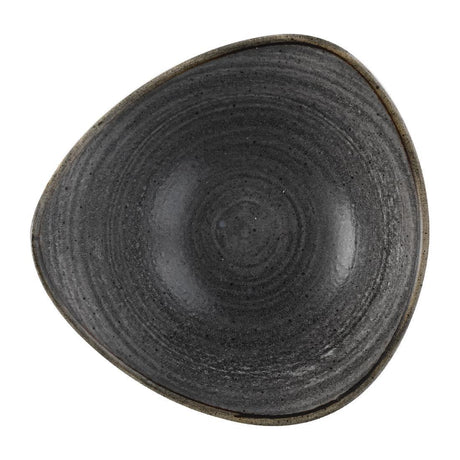 FS845 Churchill Stonecast Raw Lotus Bowl Black 178mm (Pack of 12) - JD Catering Equipment Solutions Ltd