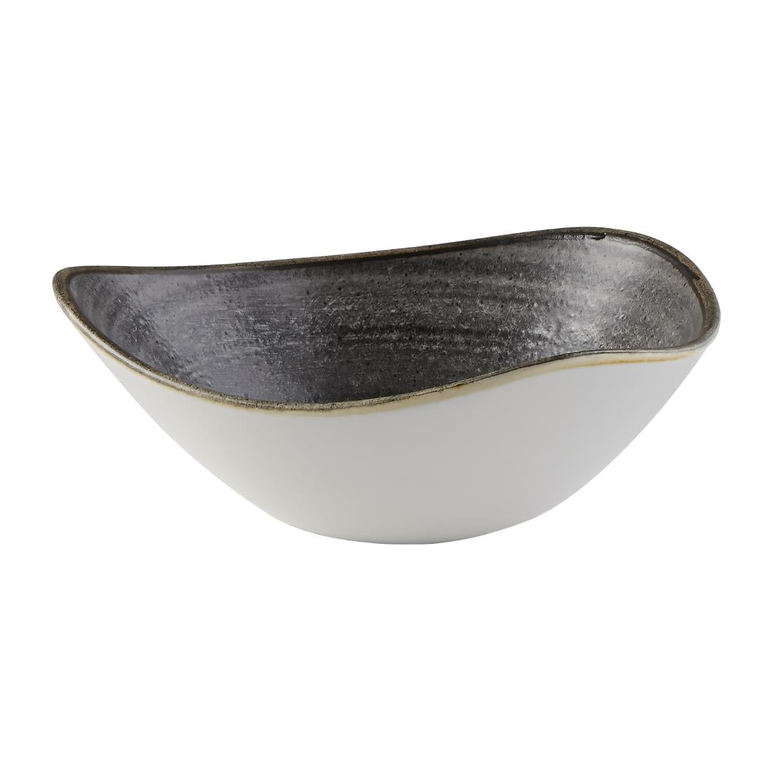 FS845 Churchill Stonecast Raw Lotus Bowl Black 178mm (Pack of 12) JD Catering Equipment Solutions Ltd