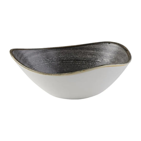 FS845 Churchill Stonecast Raw Lotus Bowl Black 178mm (Pack of 12) - JD Catering Equipment Solutions Ltd