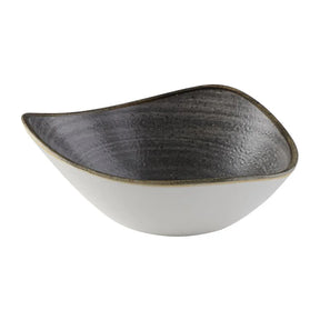 FS845 Churchill Stonecast Raw Lotus Bowl Black 178mm (Pack of 12) - JD Catering Equipment Solutions Ltd