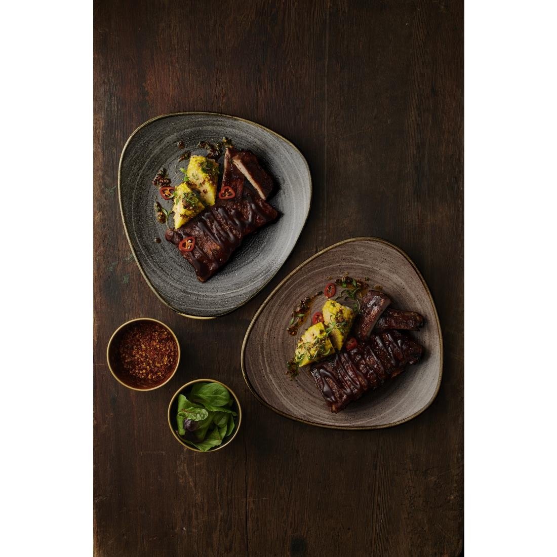 FS853 Churchill Stonecast Raw Lotus Plate Brown 229mm (Pack of 12) JD Catering Equipment Solutions Ltd