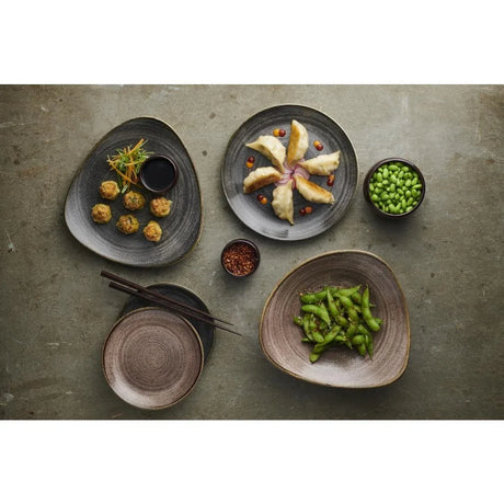 FS855 Churchill Stonecast Raw Lotus Bowl Brown 178mm (Pack of 12) - JD Catering Equipment Solutions Ltd