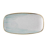 FS867 Churchill Stonecast Accents Chefs Oblong Plate Duck egg 348x189mm (Pack of 6) JD Catering Equipment Solutions Ltd