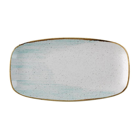 FS867 Churchill Stonecast Accents Chefs Oblong Plate Duck egg 348x189mm (Pack of 6) JD Catering Equipment Solutions Ltd