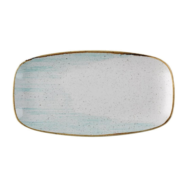 FS867 Churchill Stonecast Accents Chefs Oblong Plate Duck egg 348x189mm (Pack of 6) JD Catering Equipment Solutions Ltd