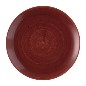 FS880 Churchill Stonecast Patina Evolve Coupe Plate Red Rust 286mm (Pack of 12) - JD Catering Equipment Solutions Ltd