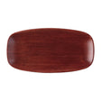 FS888 Churchill Stonecast Patina Chefs Oblong Plate Red Rust 287x152mm (Pack of 12) JD Catering Equipment Solutions Ltd