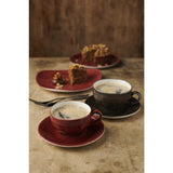 FS892 Churchill Stonecast Patina Cappuccino Saucer Red Rust 159mm (Pack of 12) JD Catering Equipment Solutions Ltd