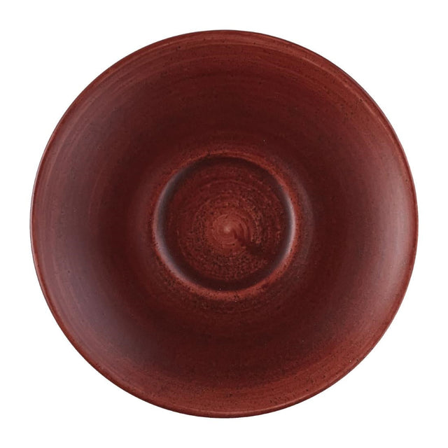 FS892 Churchill Stonecast Patina Cappuccino Saucer Red Rust 159mm (Pack of 12) JD Catering Equipment Solutions Ltd