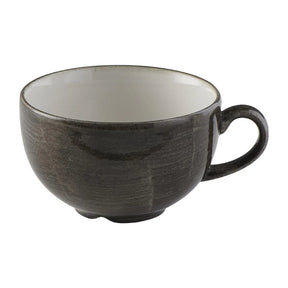 FS897 Churchill Stonecast Patina Cappuccino Cup Iron Black 340ml (Pack of 12) - JD Catering Equipment Solutions Ltd