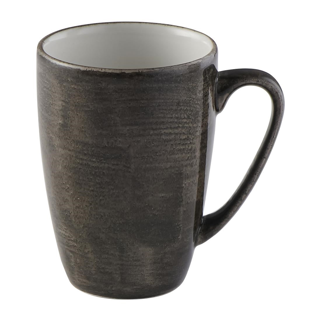 FS902 Churchill Stonecast Patina Profile Mug Iron Black 340ml (Pack of 12) JD Catering Equipment Solutions Ltd