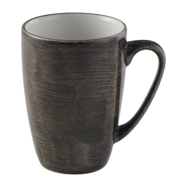 FS902 Churchill Stonecast Patina Profile Mug Iron Black 340ml (Pack of 12) JD Catering Equipment Solutions Ltd