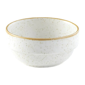 FS906 Churchill Stonecast Profile Stacking Bowl Barley White 358ml (Pack of 6) - JD Catering Equipment Solutions Ltd