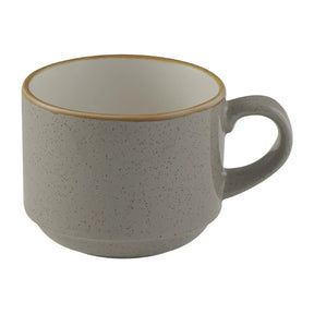 FS907 Churchill Stonecast Profile Stacking Cup Grey 227ml (Pack of 12) - JD Catering Equipment Solutions Ltd