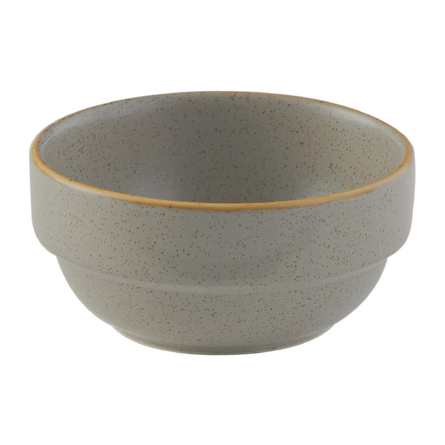 FS909 Churchill Stonecast Profile Stacking Bowl Grey 358ml (Pack of 6) JD Catering Equipment Solutions Ltd