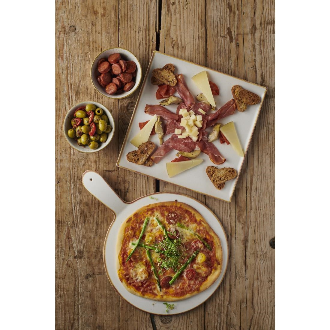 FS914 Churchill Melamine Stonecast Square Buffet Tray 303mmx303mm (Pack of 4) JD Catering Equipment Solutions Ltd