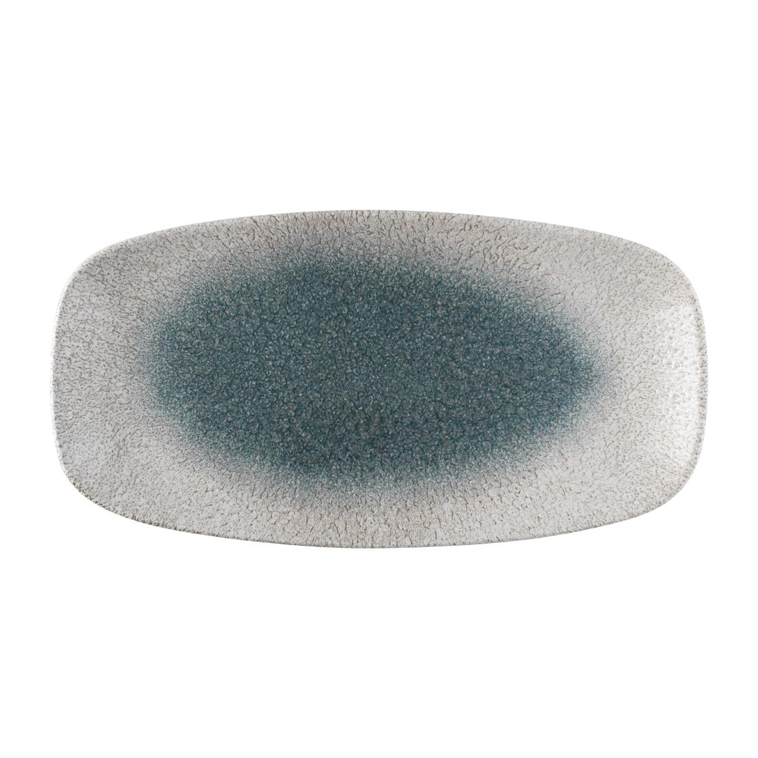 FS922 Churchill Raku Duo Agate Chefs Oblong Plate Topaz 287x152mm (Pack of 12) JD Catering Equipment Solutions Ltd