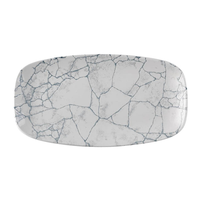 FS943 Churchill Studio Prints Kintsugi Pearl Chefs Oblong Plate Grey 348x189mm (Pack of 6) JD Catering Equipment Solutions Ltd