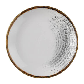 FS947 Churchill Studio Prints Homespun Accents Jasper Evolve Coupe Plate Grey 165mm (Pack of 12) - JD Catering Equipment Solutions Ltd
