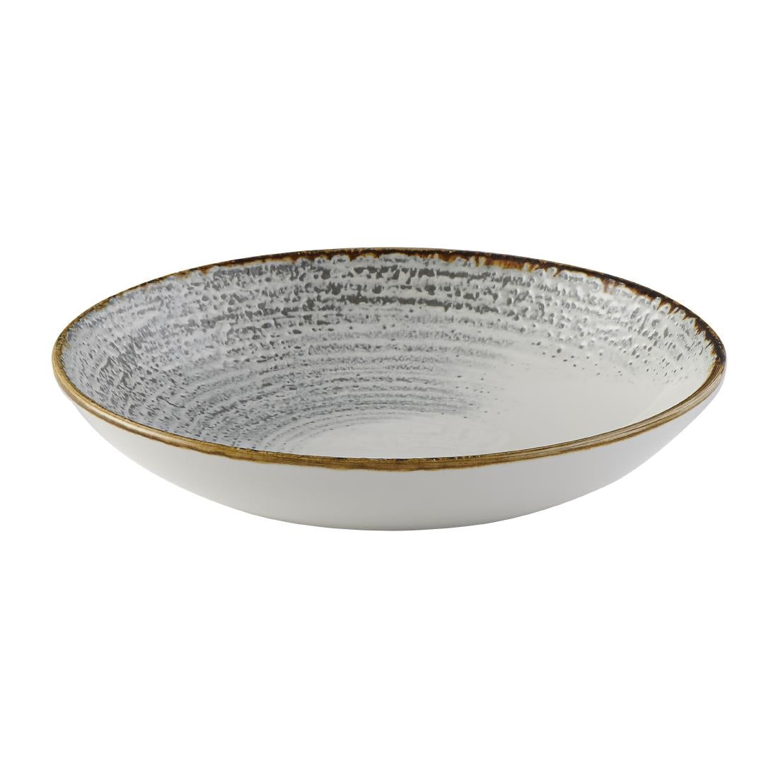 FS948 Churchill Studio Prints Homespun Accents Jasper Evolve Coupe Bowl Grey 248mm (Pack of 12) JD Catering Equipment Solutions Ltd