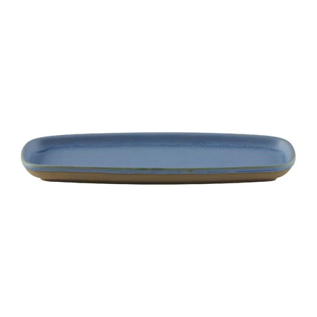 FS953 Churchill Emerge Oslo Oblong Plate Blue 254x77mm (Pack of 6) - JD Catering Equipment Solutions Ltd