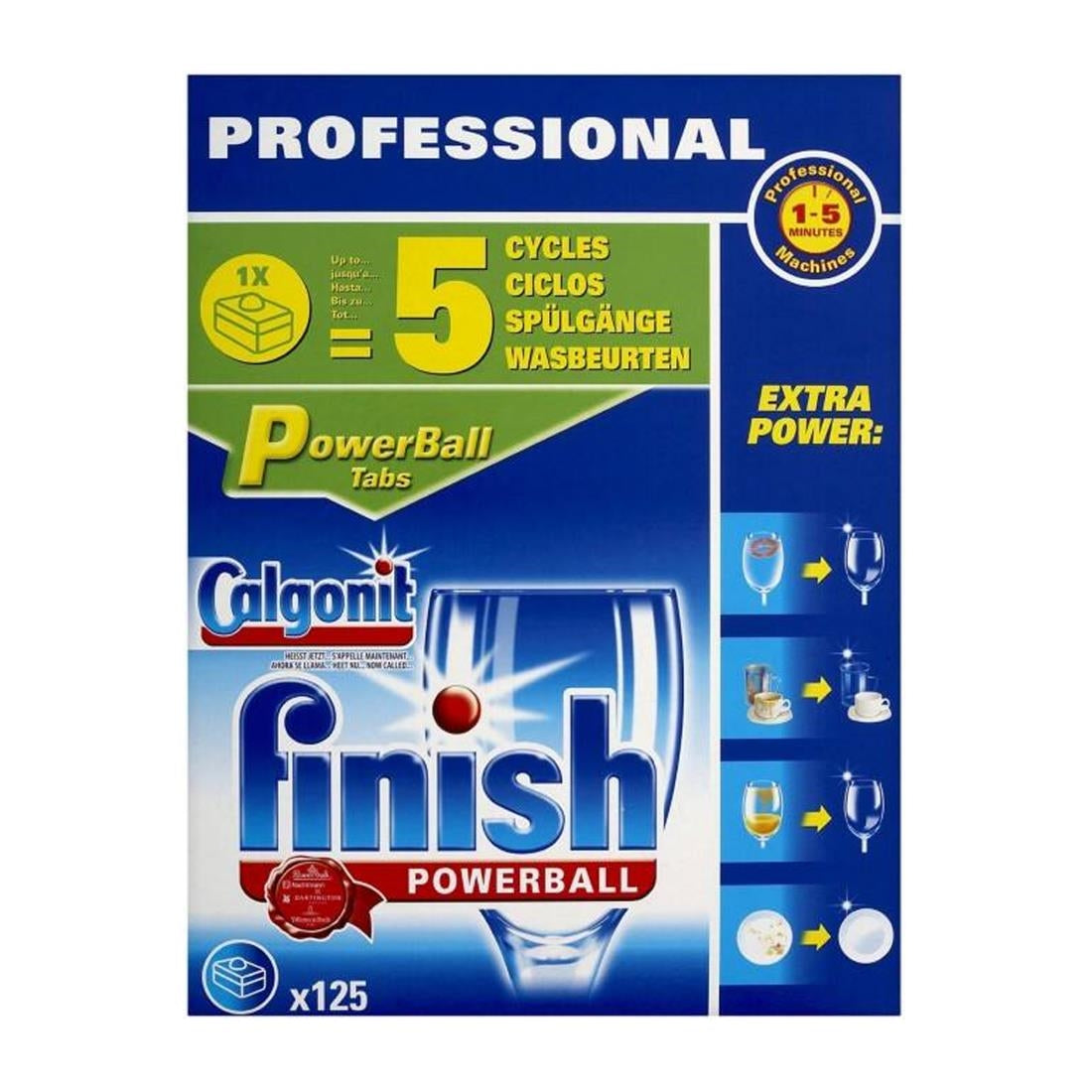 FT027 Finish Powerball Dishwasher Detergent Tablets (125 Pack) JD Catering Equipment Solutions Ltd