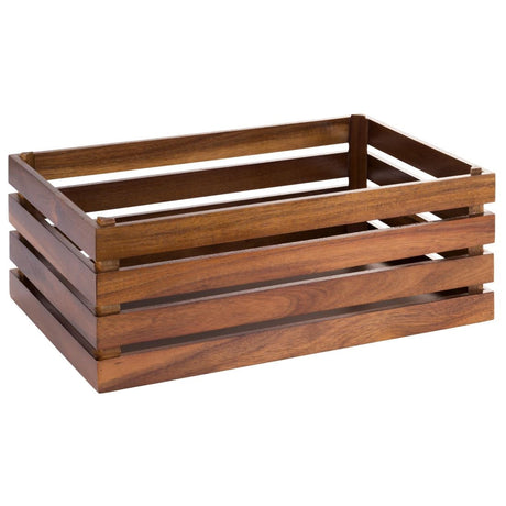 FT149 APS Superbox Natural Acacia Wooden Crate 555 x 350mm JD Catering Equipment Solutions Ltd